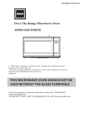 RCA RMW1630 English Manual