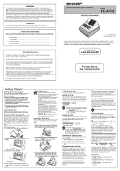 Sharp XEA102 XE-A102 Operation Manual in English and Spanish