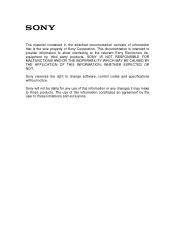 Sony BRCH900 Brochure (Disclaimer)