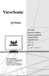 ViewSonic Q190MB User Guide
