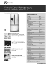 Electrolux EI23BC35KW Product Specifications Sheet (English)