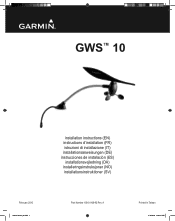 Garmin GWS 10 Marine Wind Sensor Installation Instructions