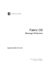 HP StorageWorks 2/8V Brocade Fabric OS Message Reference Guide (53-1000242-01, November 2006)