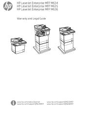 HP LaserJet Enterprise MFP M636 Warranty and Legal Guide
