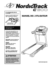 NordicTrack C 300 Treadmill French Manual