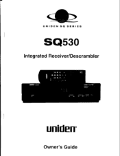 Uniden SQ530 English Owners Manual