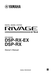 Yamaha DSP-RX-EX DSP-RX-EX DSP-RX Owners Manual