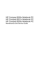 Compaq 6531s HP Compaq 6530s, 6531s and 6535s Notebook PCs - Maintenance and Service Guide