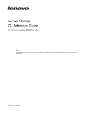 Lenovo Storage S3200 (English) Command Line Interface Reference Guide - Lenovo Storage S3200, S2200