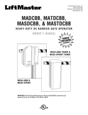 LiftMaster MATDCBB3 MEGA ARM / MEGA ARM TOWER Manual