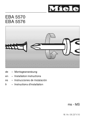 Miele H 4086 BM Installation manual for Trim kit (Europa Design)