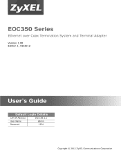 ZyXEL EOC350 Series User Guide