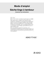 Asko T743C User manual 80 891 31 ASKO T743C FR