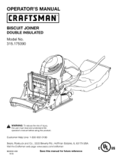 Craftsman 17539 Operation Manual