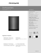 Frigidaire FFID2426TW Product Specifications Sheet