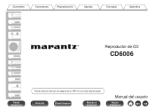 Marantz CD6006 Owner s Manual In Spanish