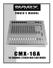 Nady CMX-16A Manual