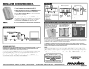 Panamax MD2-TL Installation Instructions