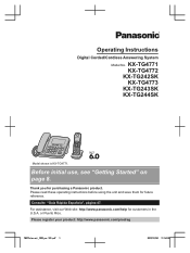 Panasonic KX-TG242SK Operating Instructions