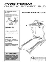ProForm Quick Start 9.0 Treadmill Italian Manual