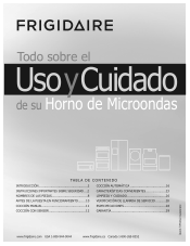 Frigidaire FGMV185KB Complete Owner's Guide (Español)