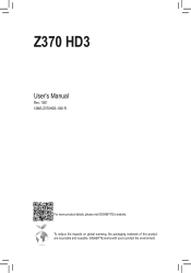 Gigabyte Z370 HD3 Users Manual