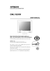 Hitachi CML152XW User Manual