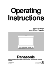 Panasonic BTH1700BP BTH1700BP User Guide