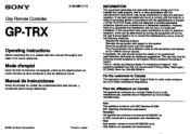 Sony GP-TRX Users Guide