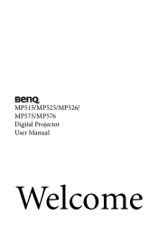 BenQ BenQ MP575 DLP Projector User Manual