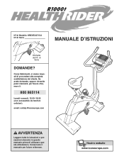 HealthRider Health Rider R1000t Bike Italian Manual