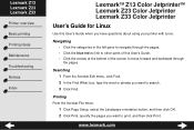Lexmark 14D0070 User's Guide for Linux (1.44 MB)