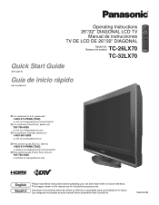 Panasonic TC32LX70N 32' Lcd Tv