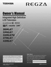 Toshiba 32HL67US Owners Manual