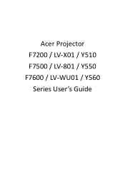 Acer F7200 User Manual