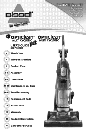 Bissell OptiClean™ Multi Cyclonic Pet User Guide