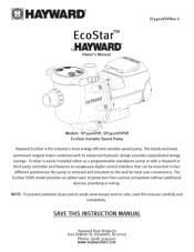 Hayward EcoStar SVRS EcoStar Manual