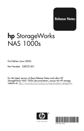 HP StorageWorks 1000s NAS 1000s Release Notes