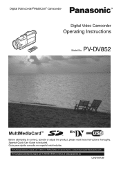 Panasonic PVDV852 PVDV852 User Guide