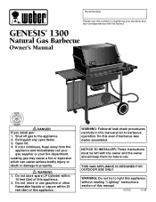 Weber Genesis 1300 NG Owner Manual