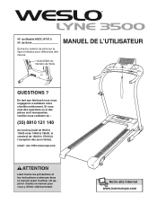 Weslo Lyne 3500 Treadmill French Manual