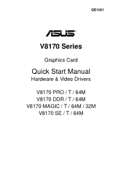 Asus V8170SE ASUS V8170 Series Graphic Card English Version User Manual