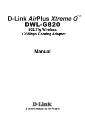 D-Link DWL-G820 Product Manual