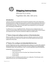 HP PageWide Managed P55250dw OfficeJet Pro X and PageWide 300 400 500 series - Shipping Instructions