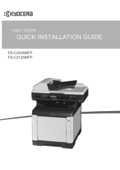 Kyocera FS-C2026MFP 120V FS-C2026MFP/C2126MFP Quick Installation Guide