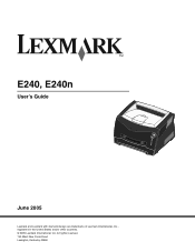Lexmark E240n User's Guide