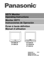 Panasonic CT36HL43G CT32HC43G User Guide