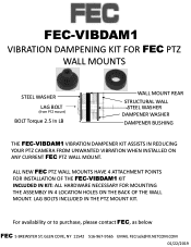 Panasonic FEC-100WM FEC VIBDAM1 Vibration Dampening Kit For FEC PRO PTZ Wall Mounts