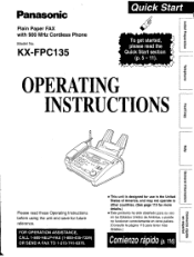 Panasonic KX-FPC135 KX-FPC135 Owner's Manual (English)