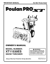 Poulan XT11530ES User Manual